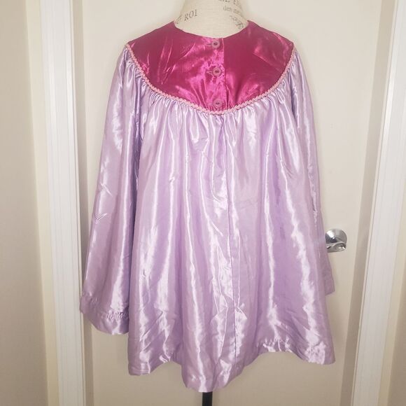 80s Pastel Satin Pierrot Smock - Picture 1 of 7